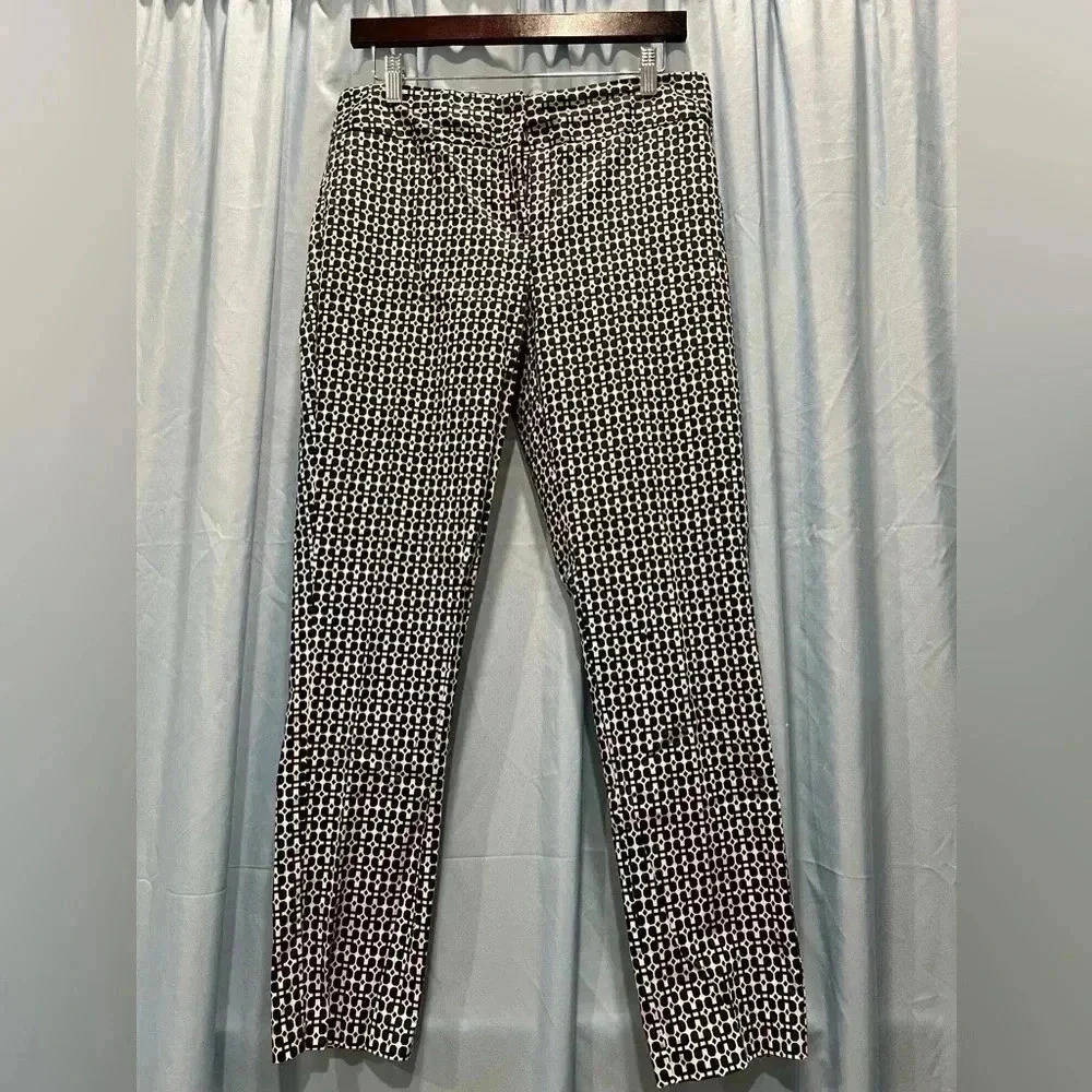 Women's Chain Print Ankle Pants Black & White​​